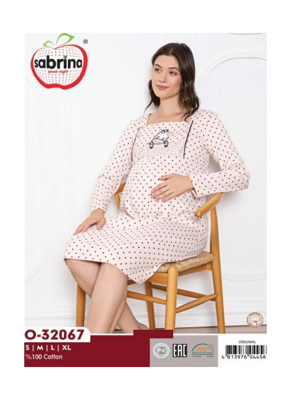 Ночная Сорочка (S+M+L+XL) Sabrina SAB.O32067_ORI — оптовая поставка из Турции