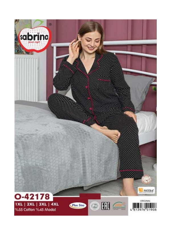 SAB.O42178_ORI Pants Homewear Set (XL+2XL+3XL+4XL) — Turkish textile wholesale