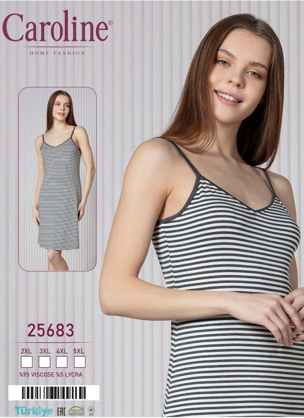 Caroline 25683 Nightdress (2XL+3XL+4XL+5XL) — direct Turkish factory supply
