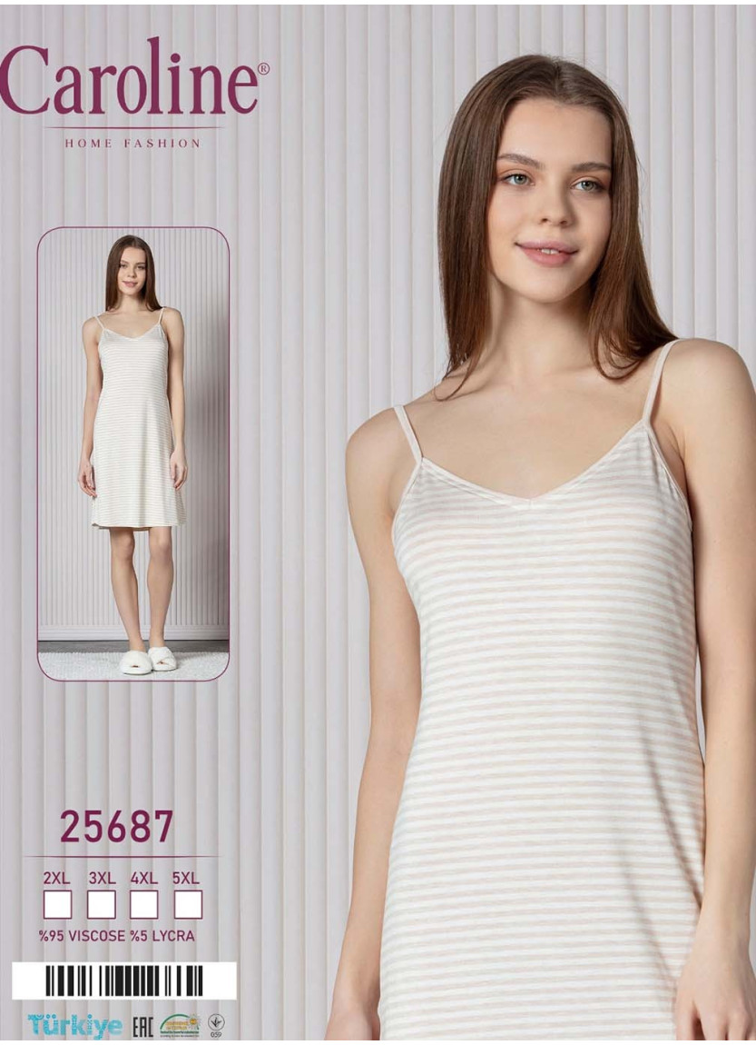 Ночная Сорочка (2XL+3XL+4XL+5XL) Caroline Caroline 25687 — оптом для магазинов и бутиков