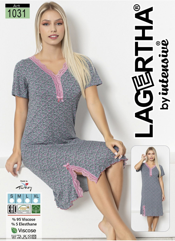 Ночная Сорочка Viscose (S+M+L+XL) LAGERTHA 1031 — оптом для магазинов и бутиков