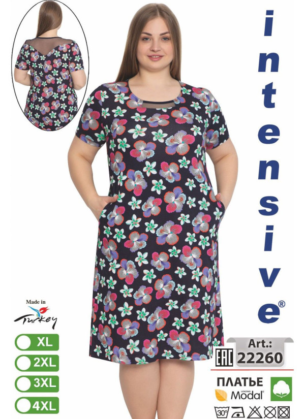 Платье MODAL (XL+2XL+3XL+4XL) intensive 22260 — оптом для магазинов и бутиков