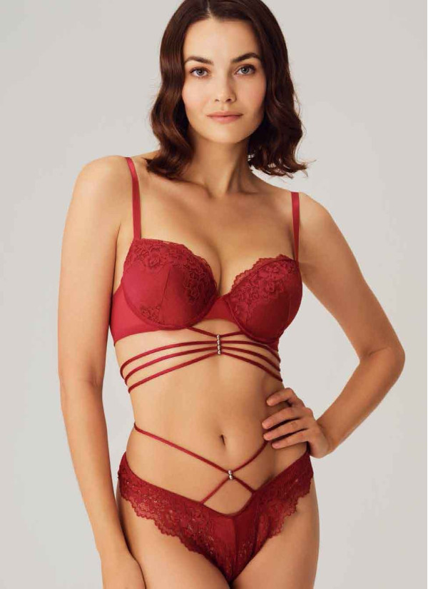 Anil 4826 RED Bra and Briefs Set — factory-direct from Turkey