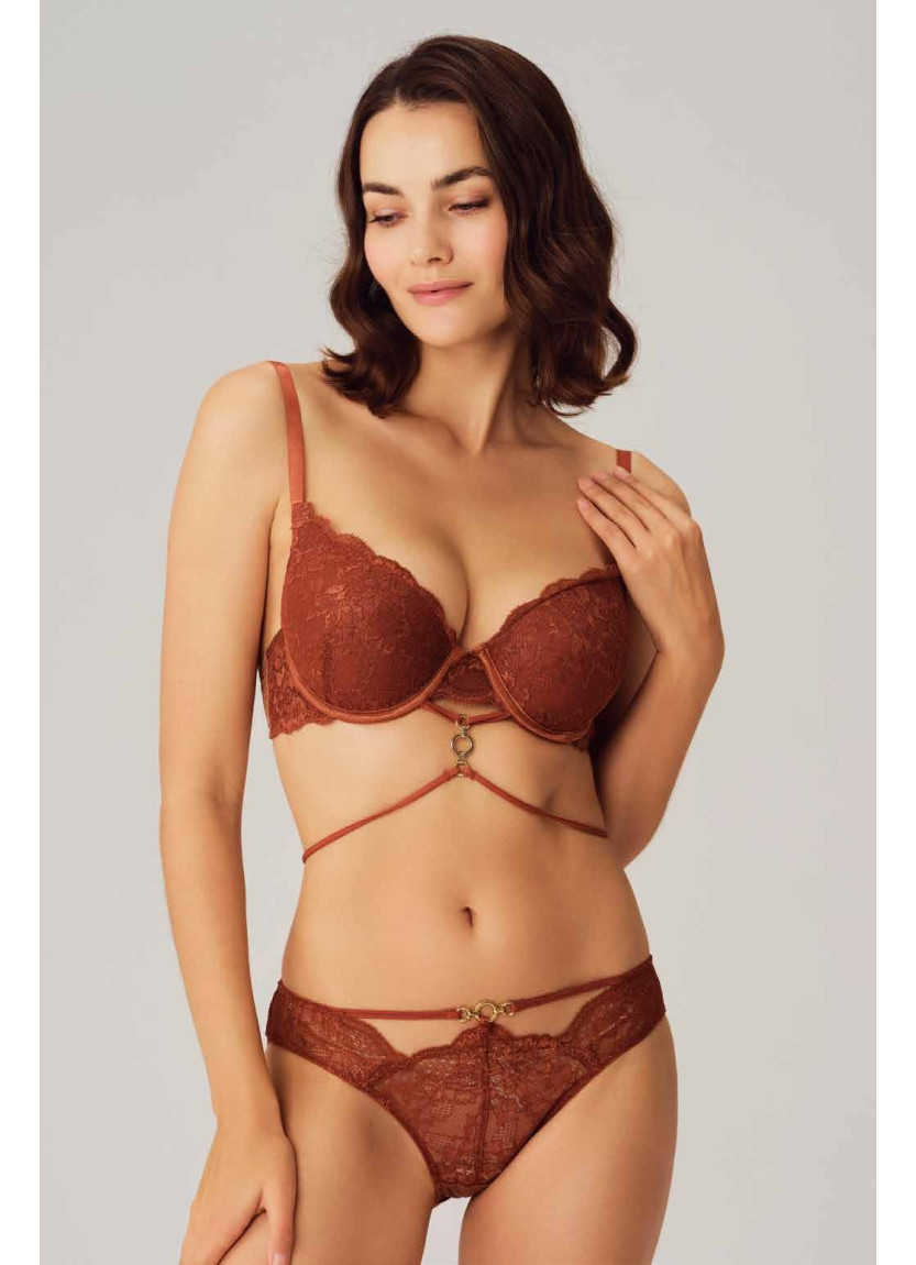 Anil 4832 Cinnamon Bra and Briefs Set — Turkish textile wholesale
