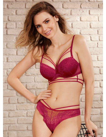 Anil 4724 Bordo Lace Bra — direct Turkish factory supply