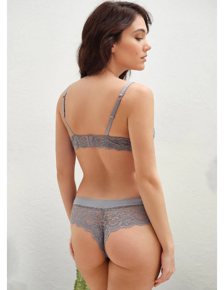 Anil 4815 Grey Lace Bra — factory-direct from Turkey
