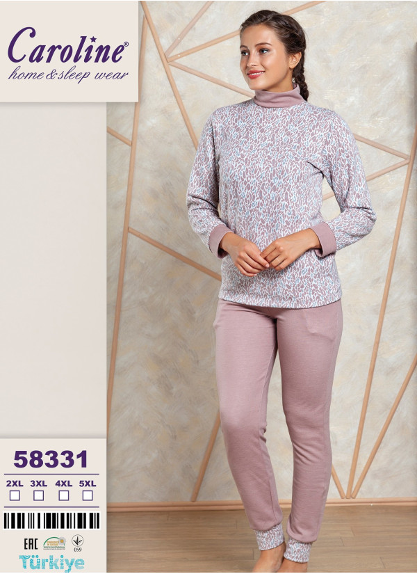 Caroline 58331 Pants Homewear Set (2XL+3XL+4XL+5XL) — Turkey wholesale collection