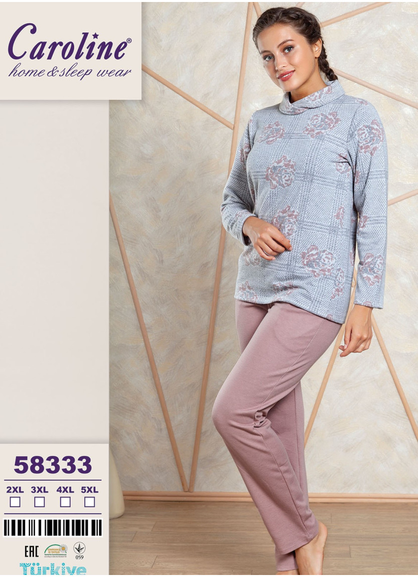 Caroline 58333 Pants Homewear Set (2XL+3XL+4XL+5XL) — wholesale from Turkey