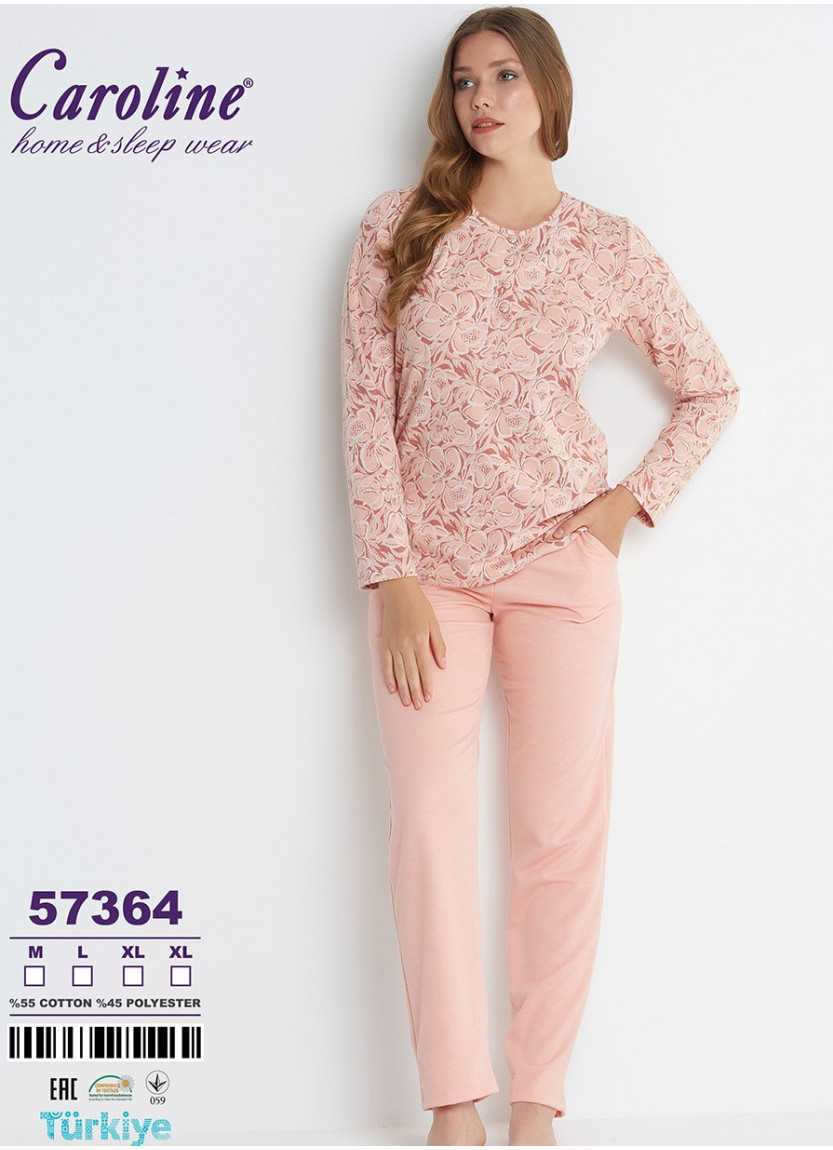 Пижама Комплект с Брюками 2-КА (M+L+XL+XL) Caroline Caroline 57364 — оптовая поставка из Турции