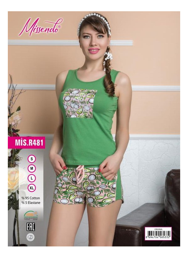 MİS-R481 STK Shorts Homewear Set (S+M+L+XL) — Istanbul wholesale supplier