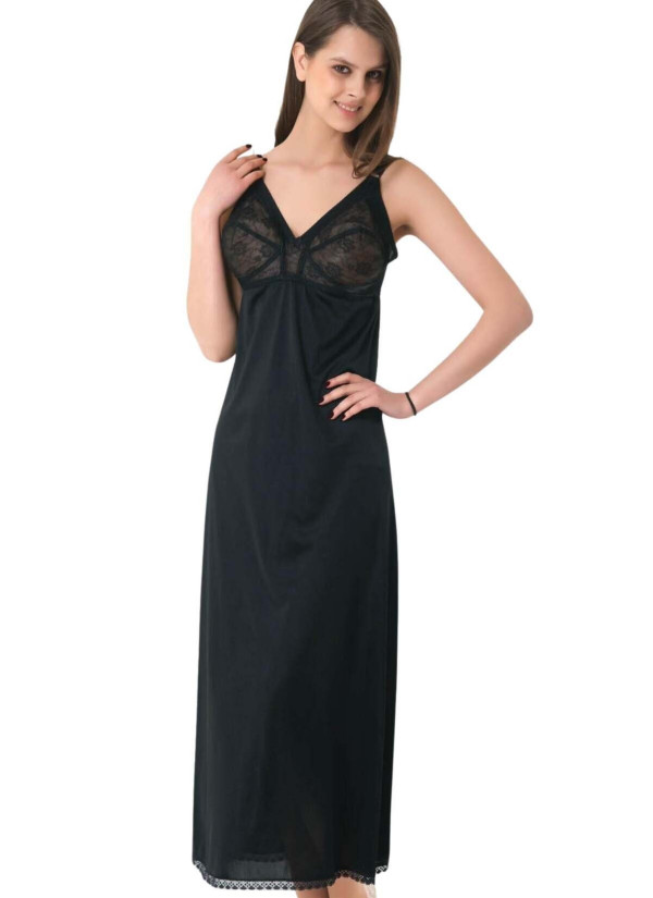 Anil 0605 BLACK Lace Slip or Petticoat — Turkey wholesale collection