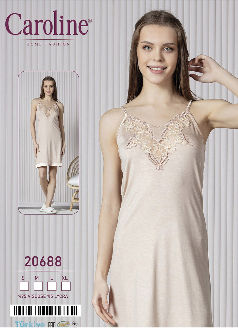 Ночная Сорочка (S+M+L+XL) Caroline Caroline 20688 — турецкий текстиль оптом