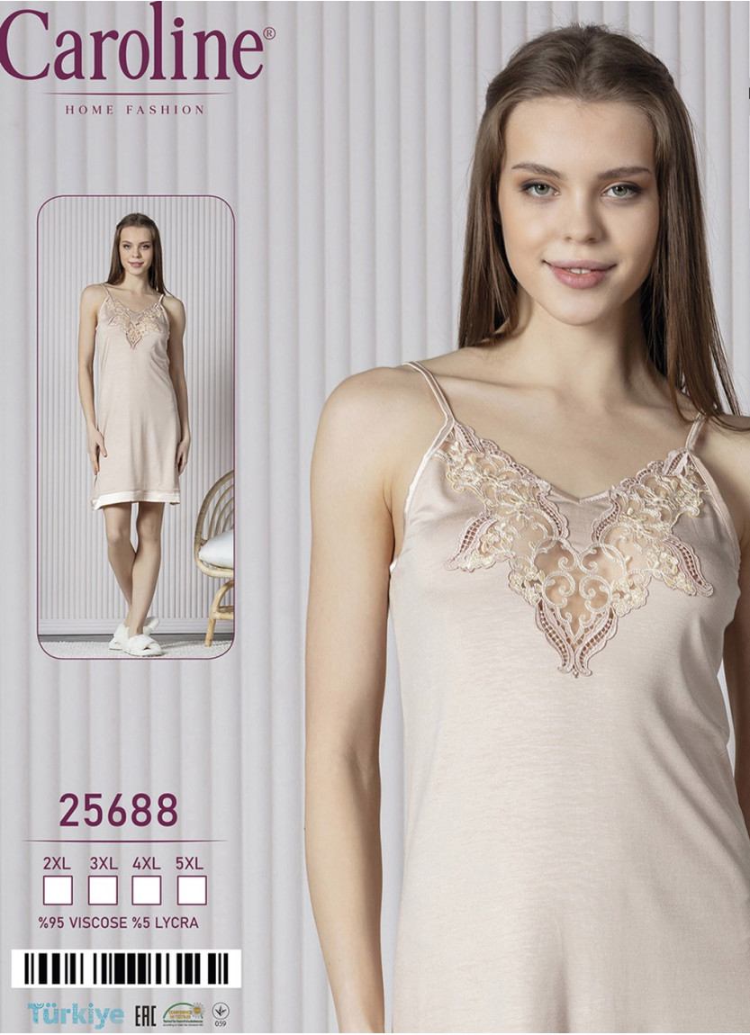 Ночная Сорочка (2XL+3XL+4XL+5XL) Caroline Caroline 25688 — оптом для магазинов и бутиков