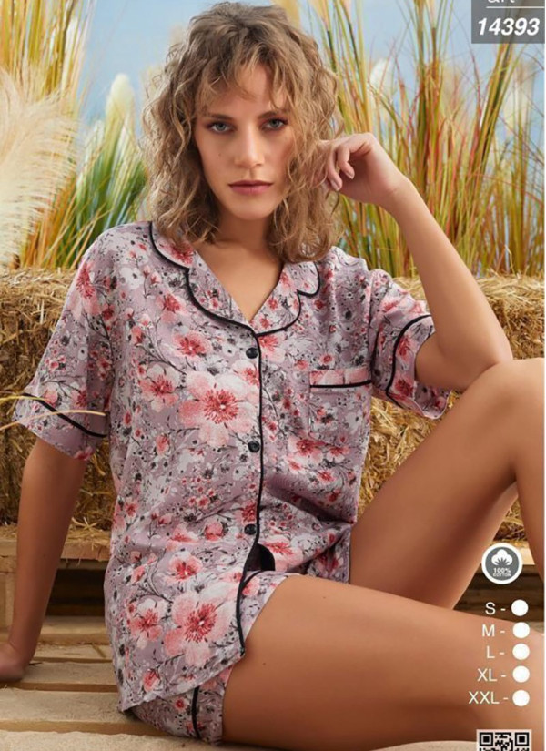 Seamlife 14393 Cotton Women's Pajama Set (S+M+L+XL+XXL) — Istanbul wholesale supplier