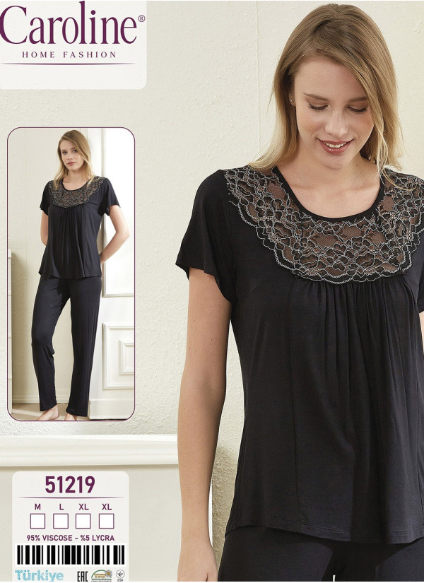 Caroline 51219 Women's Pajama Set (M+L+XL+XL) — wholesale from Turkey