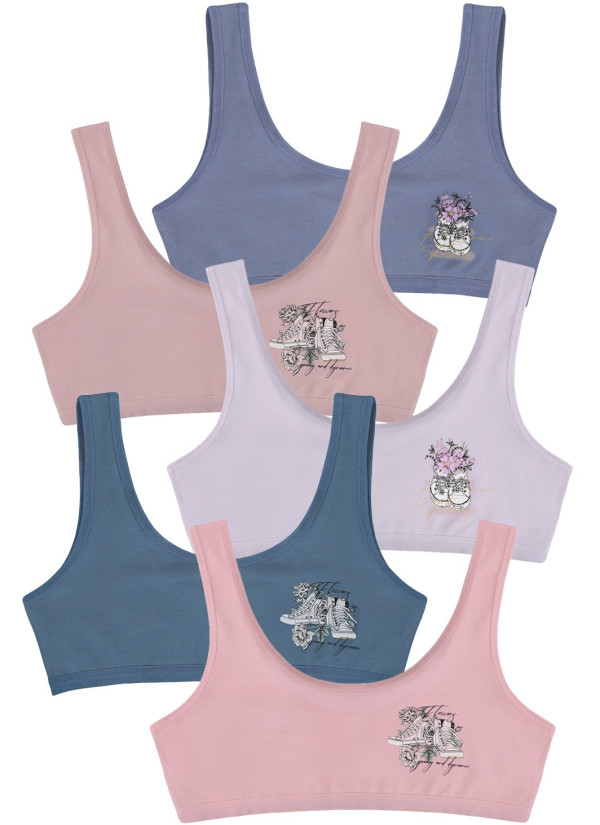 Бюстгальтер Топ для Девочек (Ассорти) 10 шт/уп. Donella 6011Y18 — оптом для магазинов и бутиков
