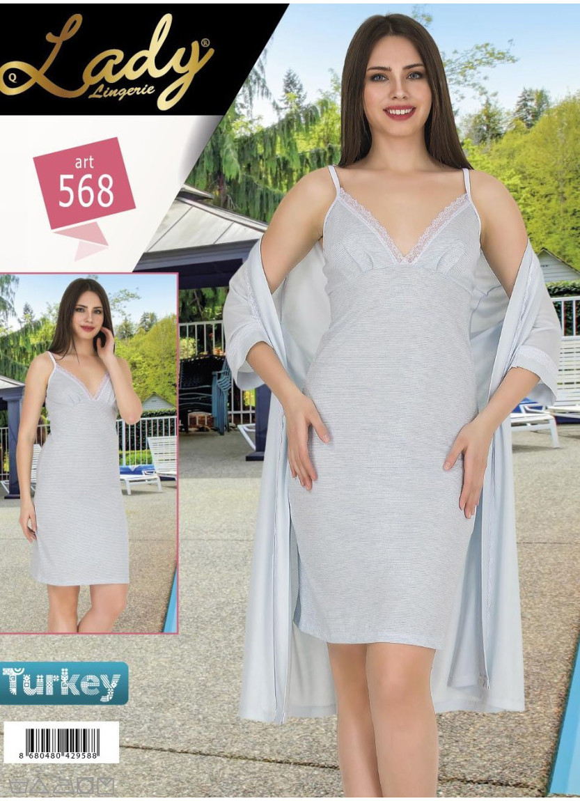 Lady 568 Robe Set (One Size) — wholesale from Turkey