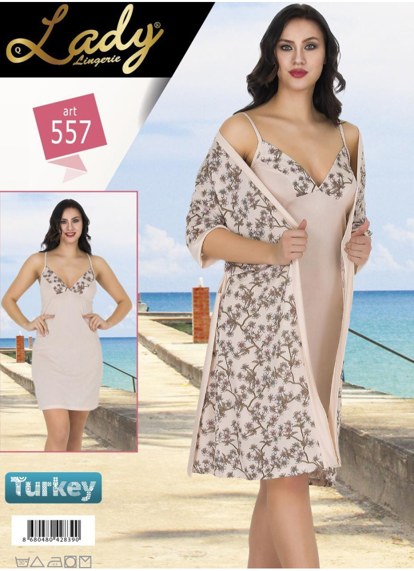 Lady 557 Robe Set (One Size) — wholesale from Turkey