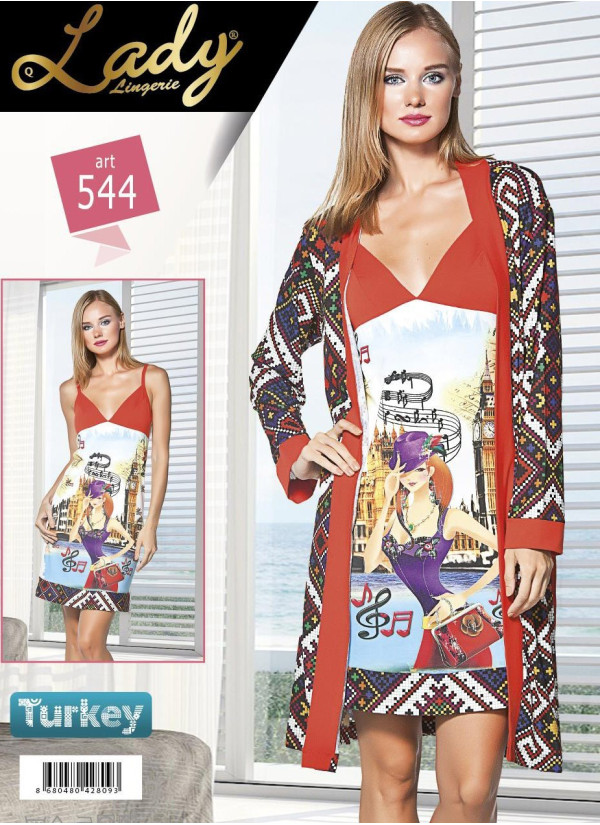 Lady 544 Robe Set (One Size) — direct Turkish factory supply