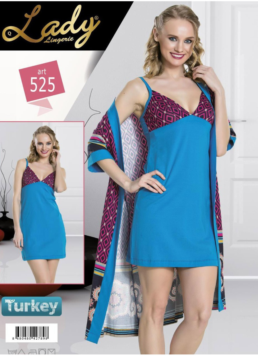 Lady 525 Robe Set (One Size) — factory-direct from Turkey