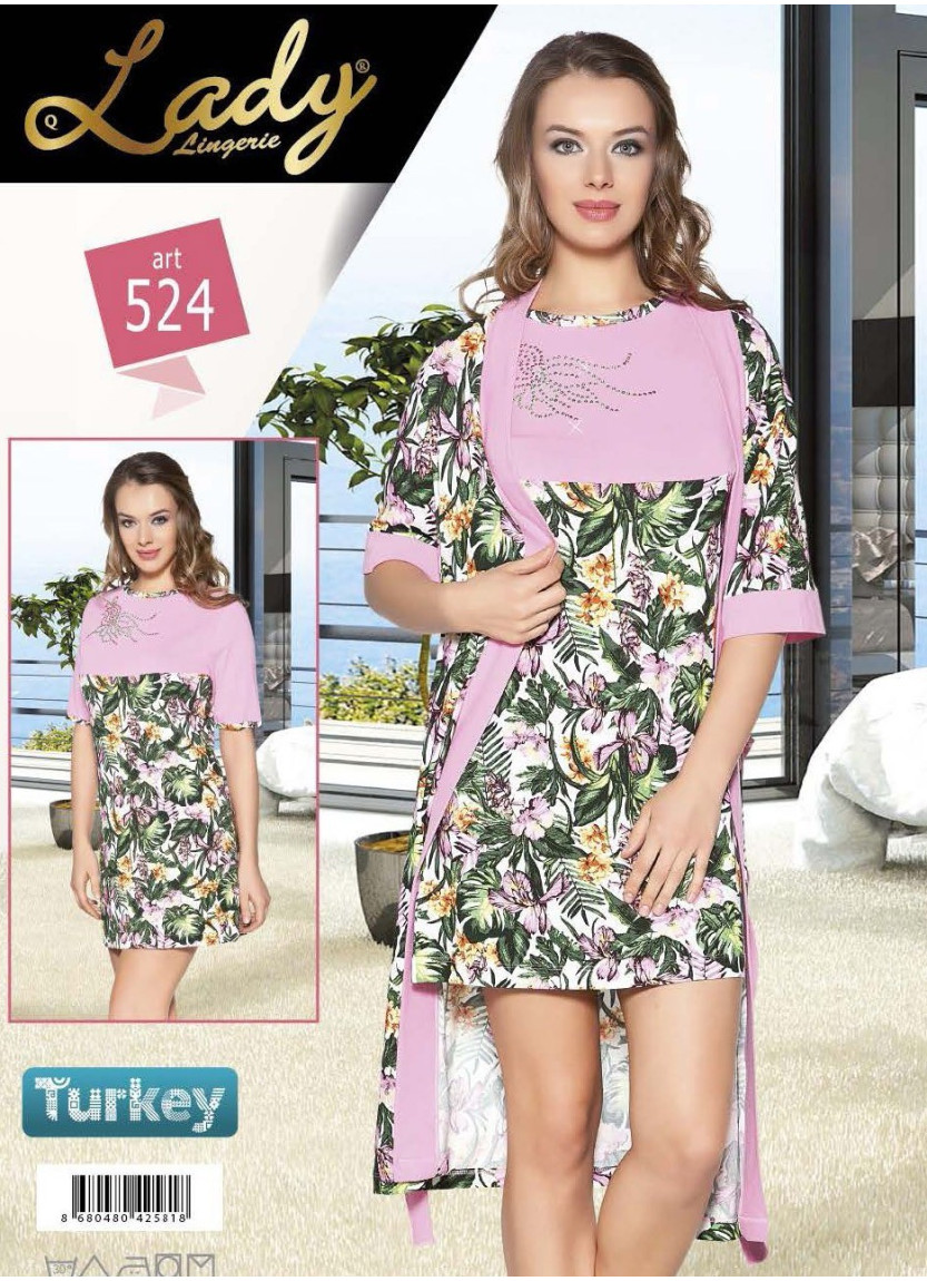 Lady 524 Robe Set (One Size) — Turkish textile wholesale