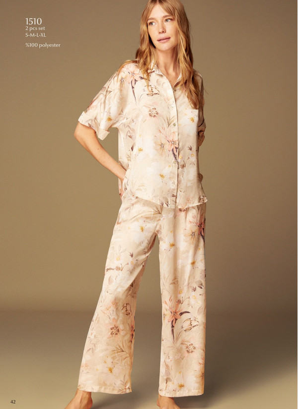 Bonjour Madame 1510 Pants Homewear Set — Turkish factory wholesale