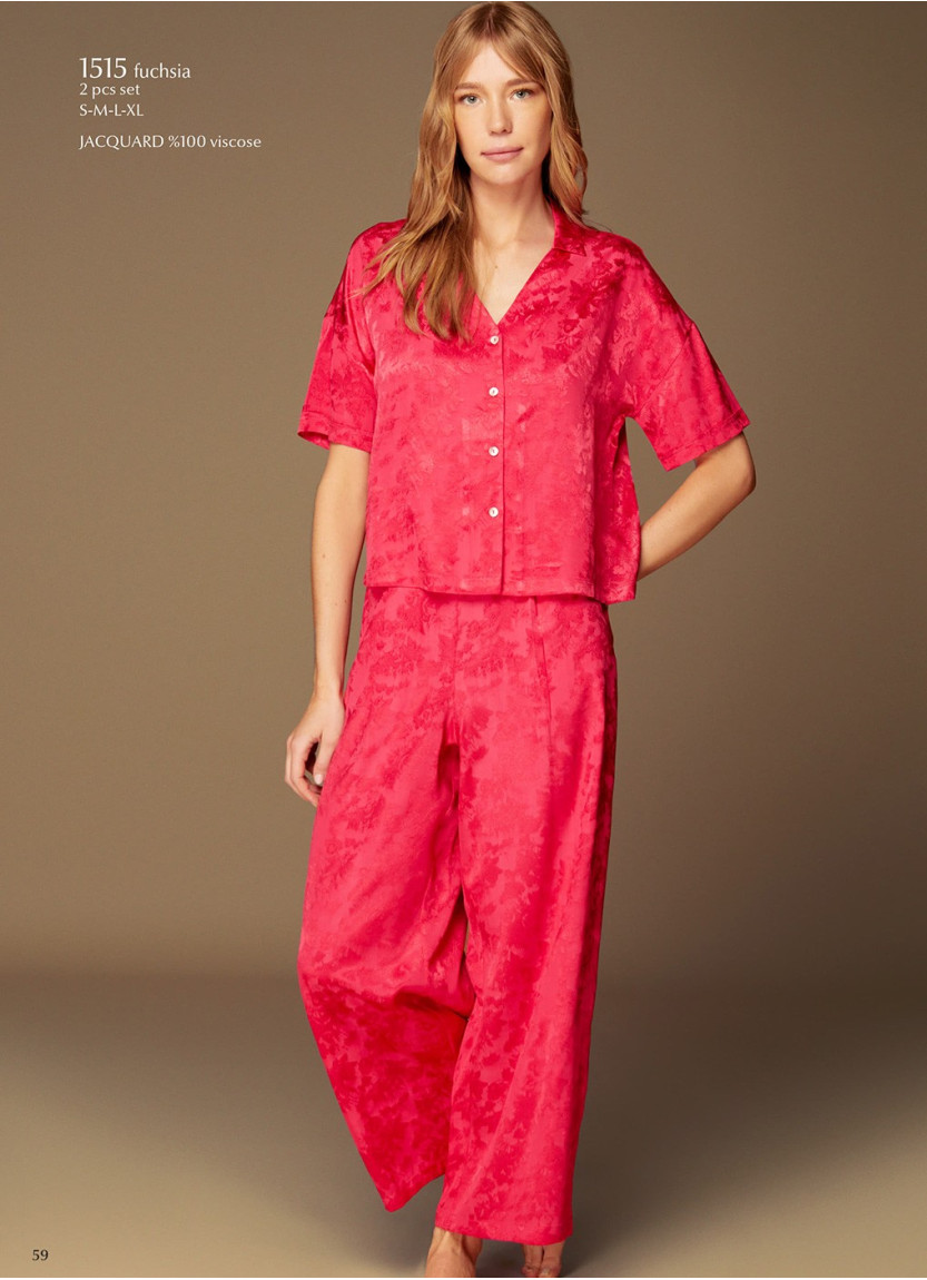 Женский комплект с Брюками Bonjour Madame 1515 FUSHIA — купить оптом со Стамбула