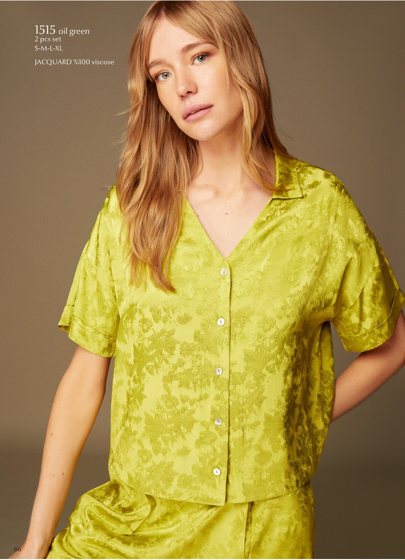 Bonjour Madame 1515 GREEN Pants Homewear Set — Istanbul wholesale supplier