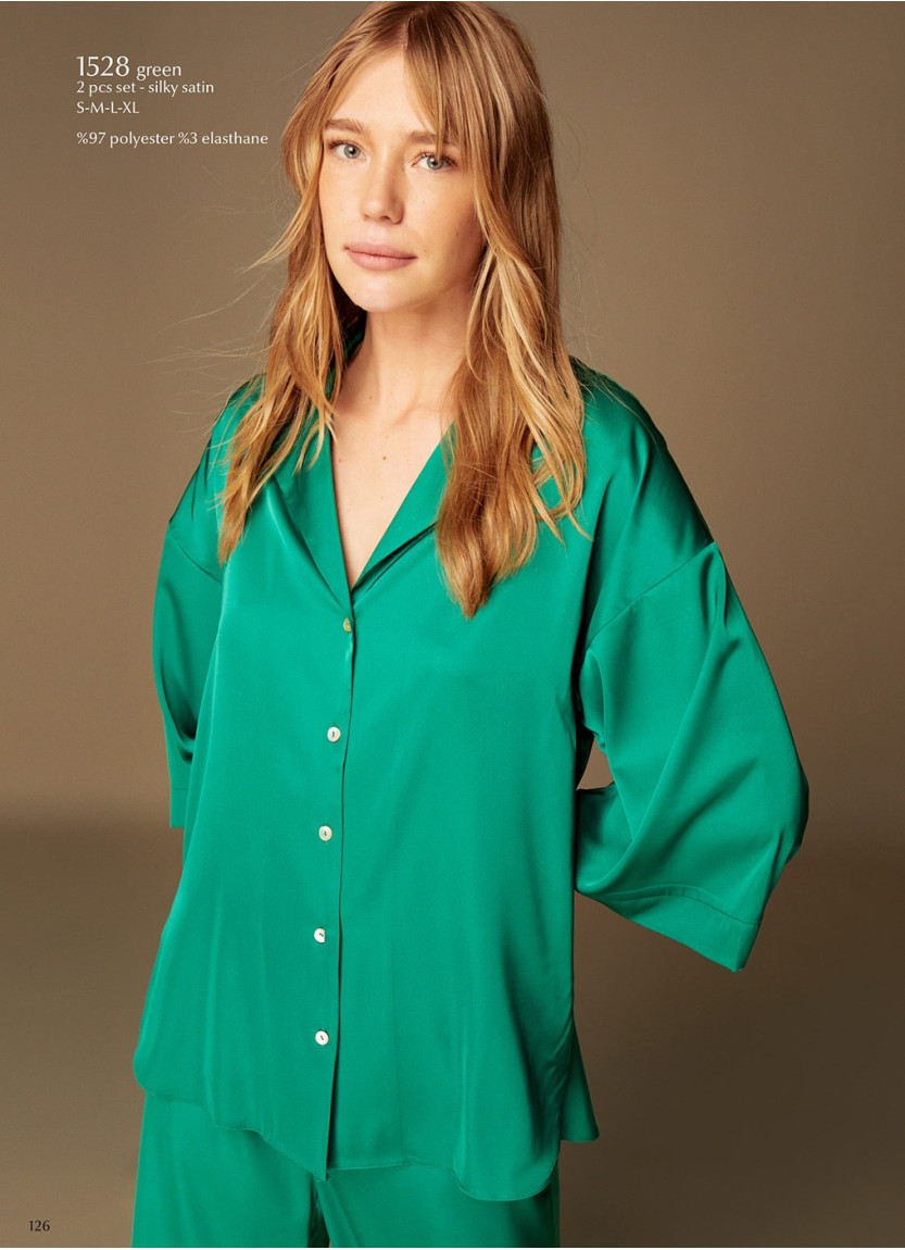 Женский Комплект с Брюками Bonjour Madame 1528 GREEN — купить оптом из Турции