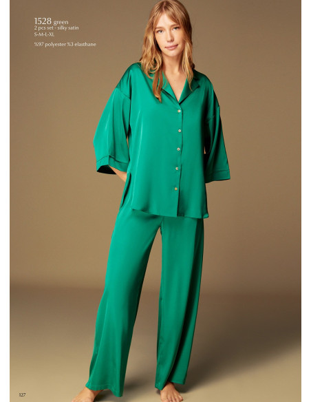 Женский Комплект с Брюками Bonjour Madame 1528 GREEN — оптом для магазинов и бутиков
