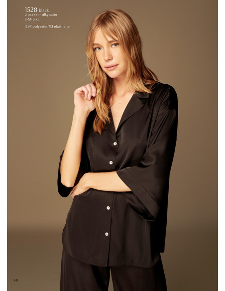 Bonjour Madame 1528 BLACK Pants Homewear Set — Turkey wholesale collection