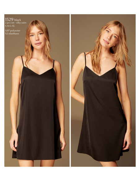 Bonjour Madame 1529 BLACK Women's Robe — Turkish textile wholesale