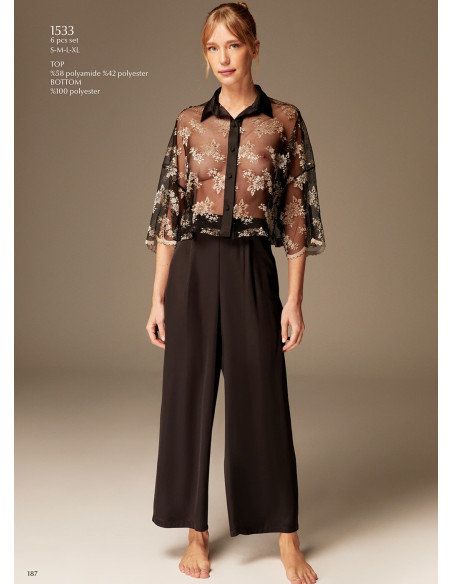 Bonjour Madame 1533 Pants Homewear Set — direct Turkish factory supply