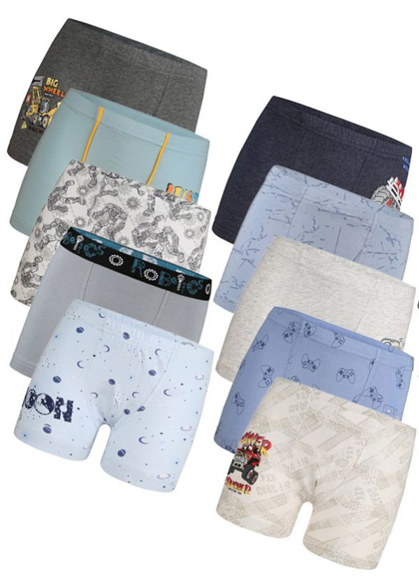 Donella 75F1 Assorted 10-Pack Boys' Boxer Briefs — wholesale for boutiques