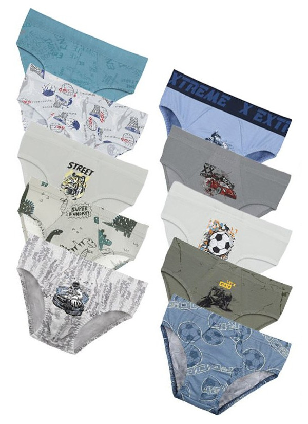 Donella 76F1 Assorted 10-Pack Boys' Boxer Briefs — wholesale from Turkey