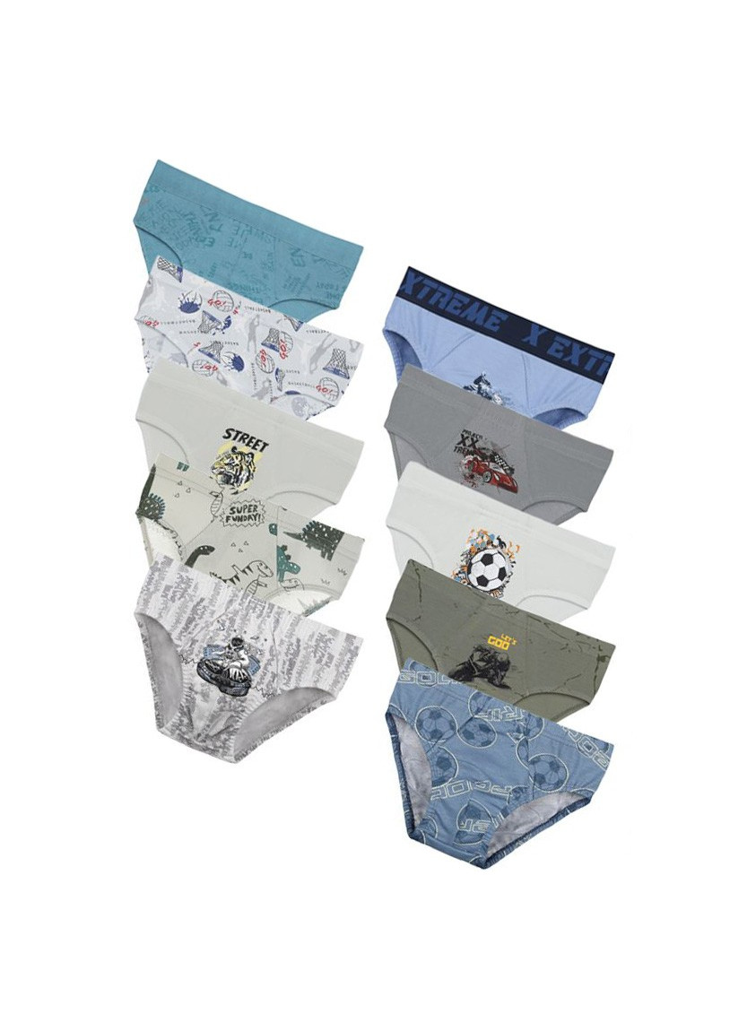 Donella 76F1 Assorted 10-Pack Boys' Boxer Briefs — wholesale from Turkey