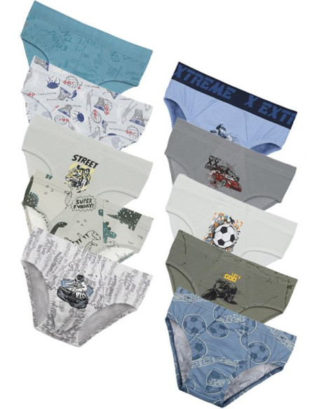 Donella 76F1 Assorted 10-Pack Boys' Boxer Briefs — wholesale from Turkey