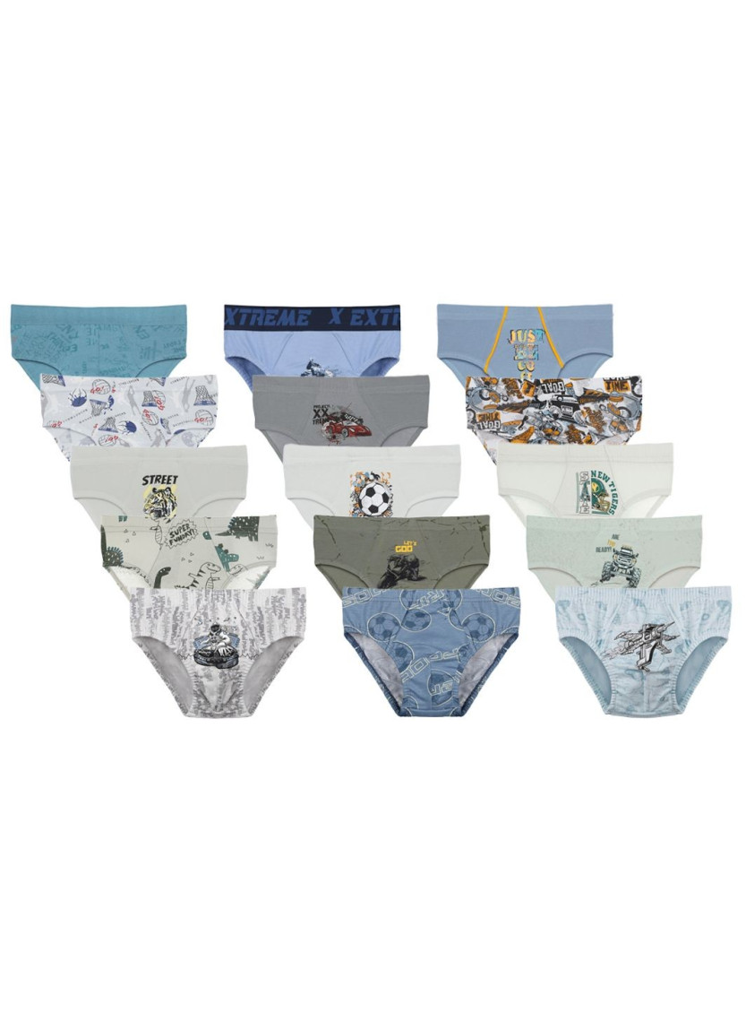 Donella 76F1 Assorted 10-Pack Boys' Boxer Briefs — factory-direct from Turkey