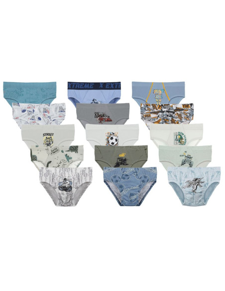 Donella 76F1 Assorted 10-Pack Boys' Boxer Briefs — factory-direct from Turkey