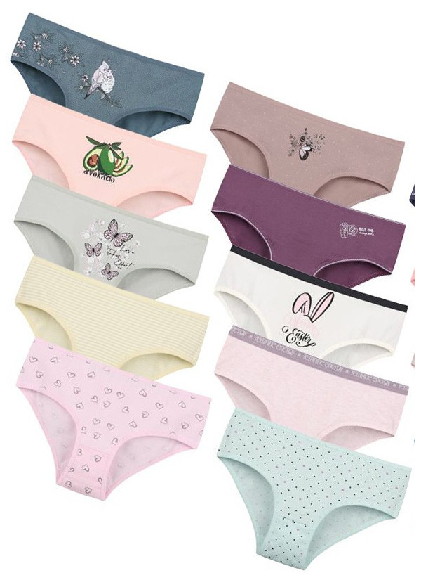 Donella 50F1 Assorted 10-Pack Girls' Briefs — Istanbul wholesale supplier