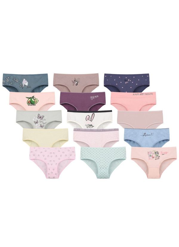 Donella 50F1 Assorted 10-Pack Girls' Briefs — Istanbul wholesale supplier 2