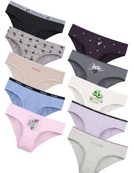 Donella 51F1 Assorted 10-Pack Girls' Briefs — direct Turkish factory supply