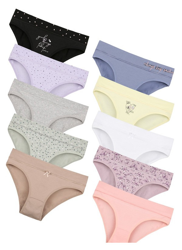 Donella 18F1 Assorted 10-Pack Women's Briefs — factory-direct from Turkey