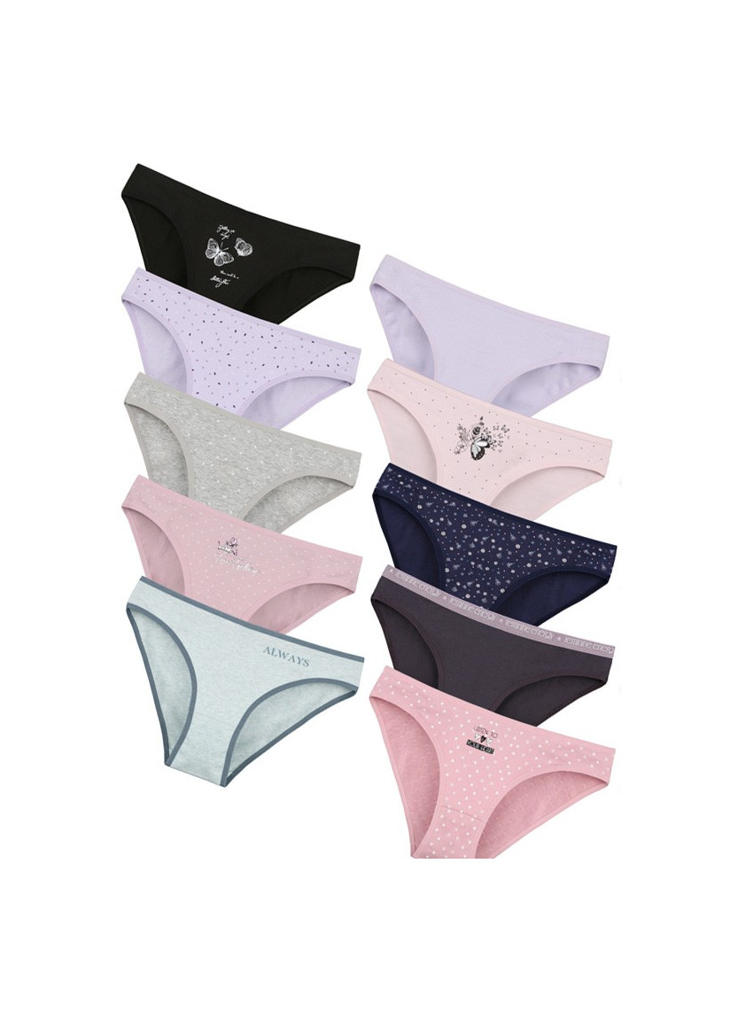 Donella 21F1 Assorted 10-Pack Women's Briefs — wholesale for boutiques