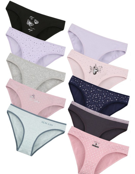 Donella 21F1 Assorted 10-Pack Women's Briefs — wholesale for boutiques