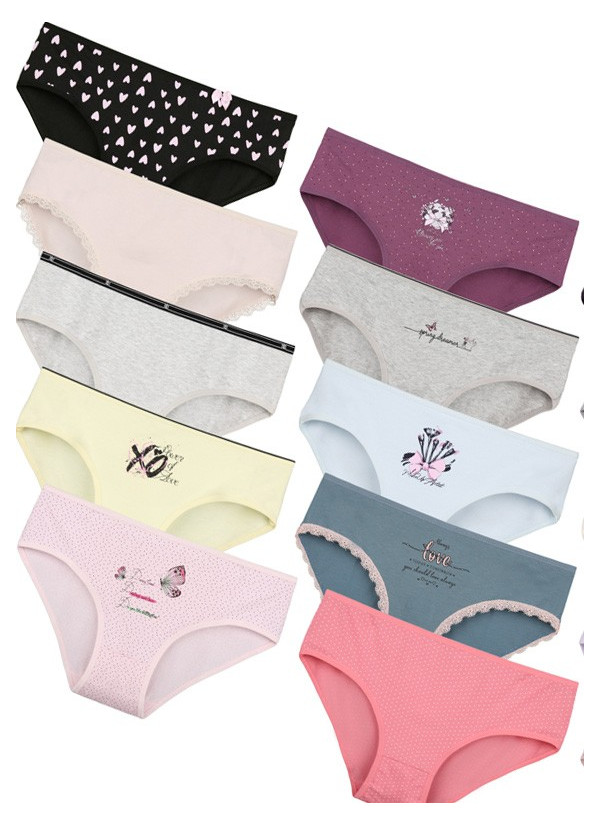 Donella 31F1 Assorted 10-Pack Women's Briefs — Istanbul wholesale supplier