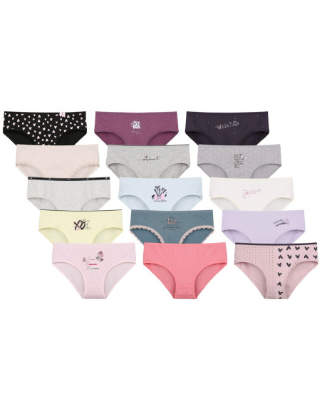 Donella 31F1 Assorted 10-Pack Women's Briefs — wholesale for boutiques