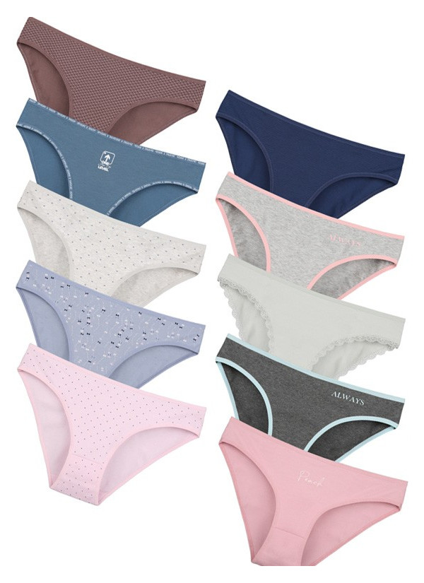 Donella 32F1 Assorted 10-Pack Women's Briefs — direct Turkish factory supply