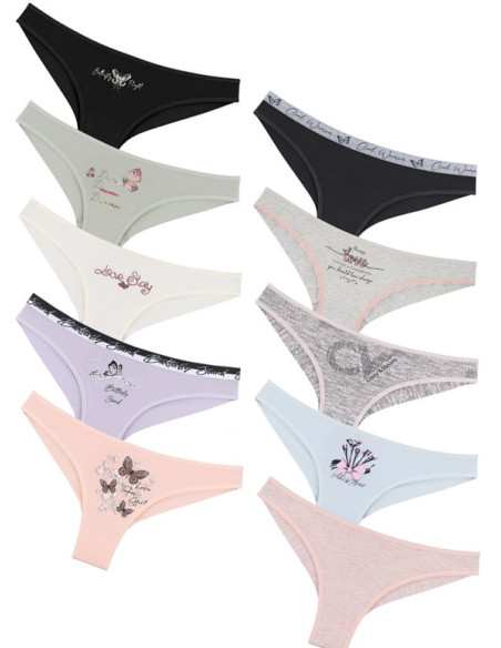 Donella 40F1 Assorted 10-Pack Women's Briefs — Turkish factory wholesale