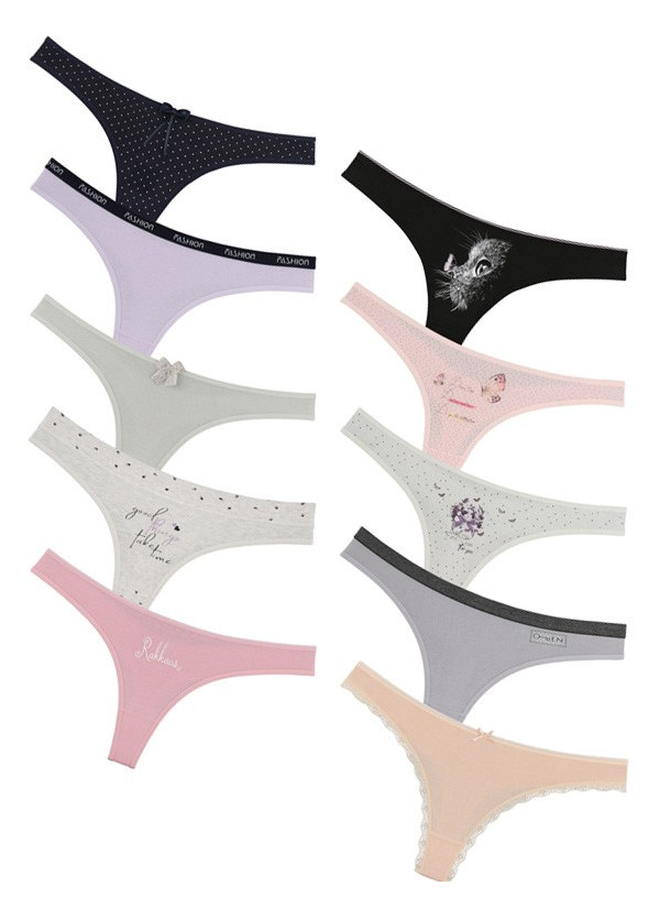 Donella 24F1 Assorted 10-Pack Women's Briefs — Turkey wholesale collection